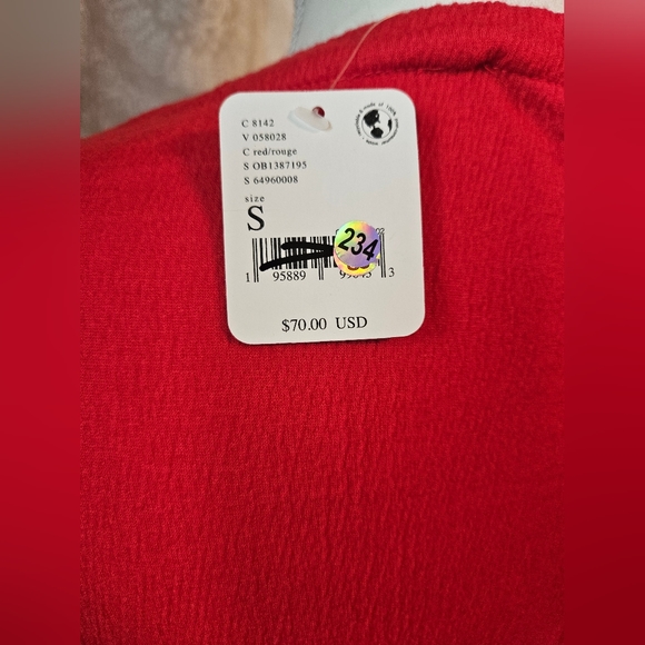 NWT $70 FP Beach Red Stasia Mini Dress- Small - Picture 9 of 9